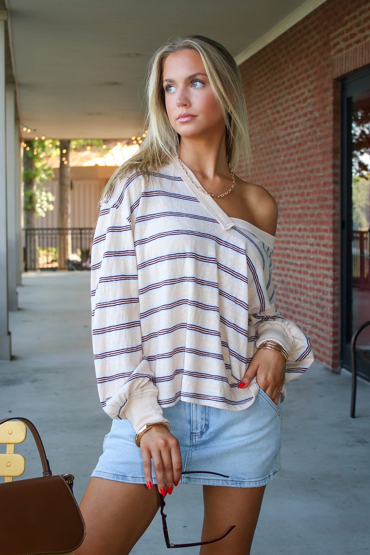 Addison Stripe Knit Pullover