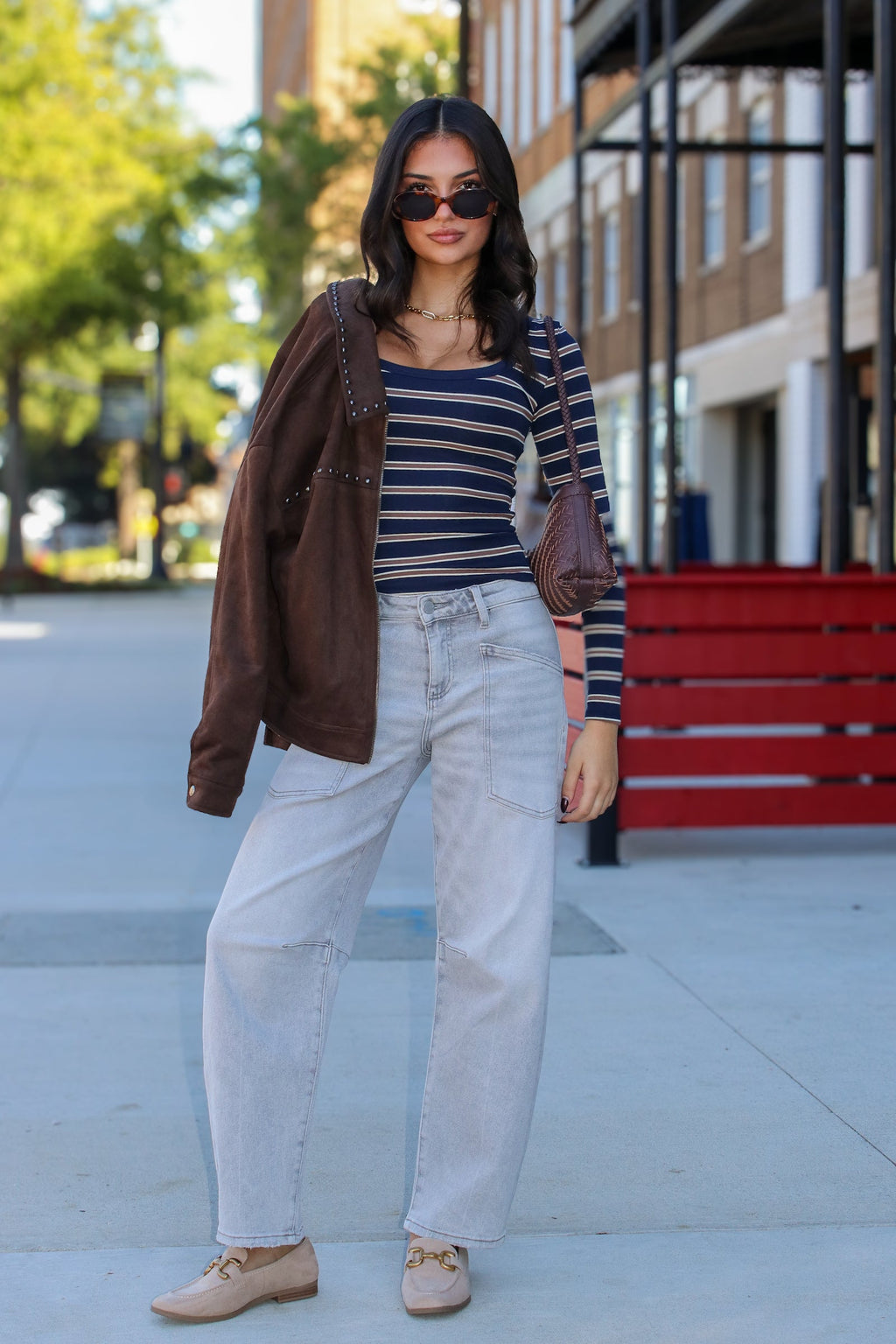 Archive Striped Scoop Neck Top
