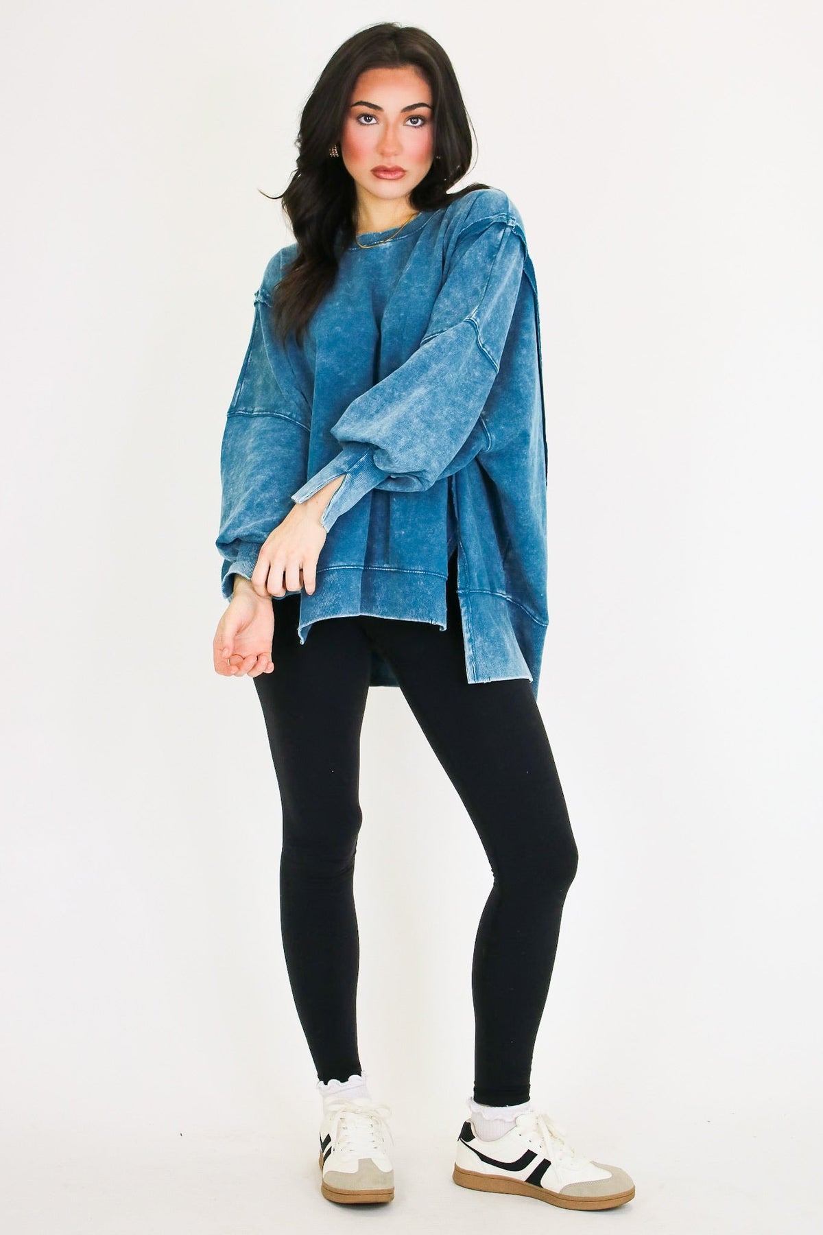 August Glow Acid Wash Pullover