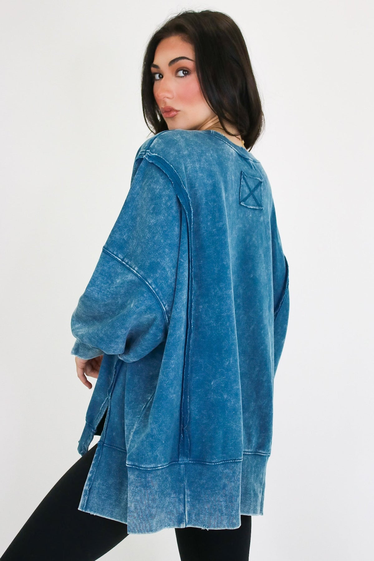 August Glow Acid Wash Pullover