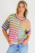 Color Pop Knit Cardigan Sweater