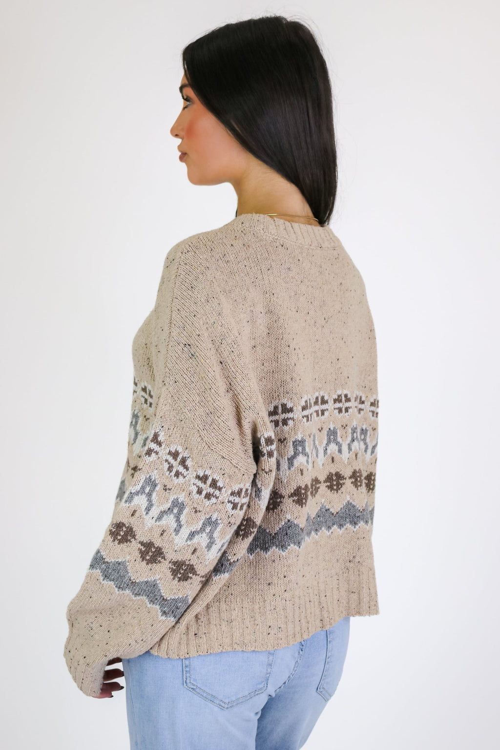 First Frost Fair Isle Knit Cardigan Sweater