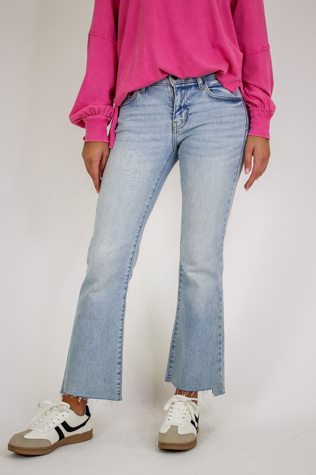 Heritage Mid Rise Crop Flare Jeans