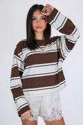 Signal Stripe Crew Pullover