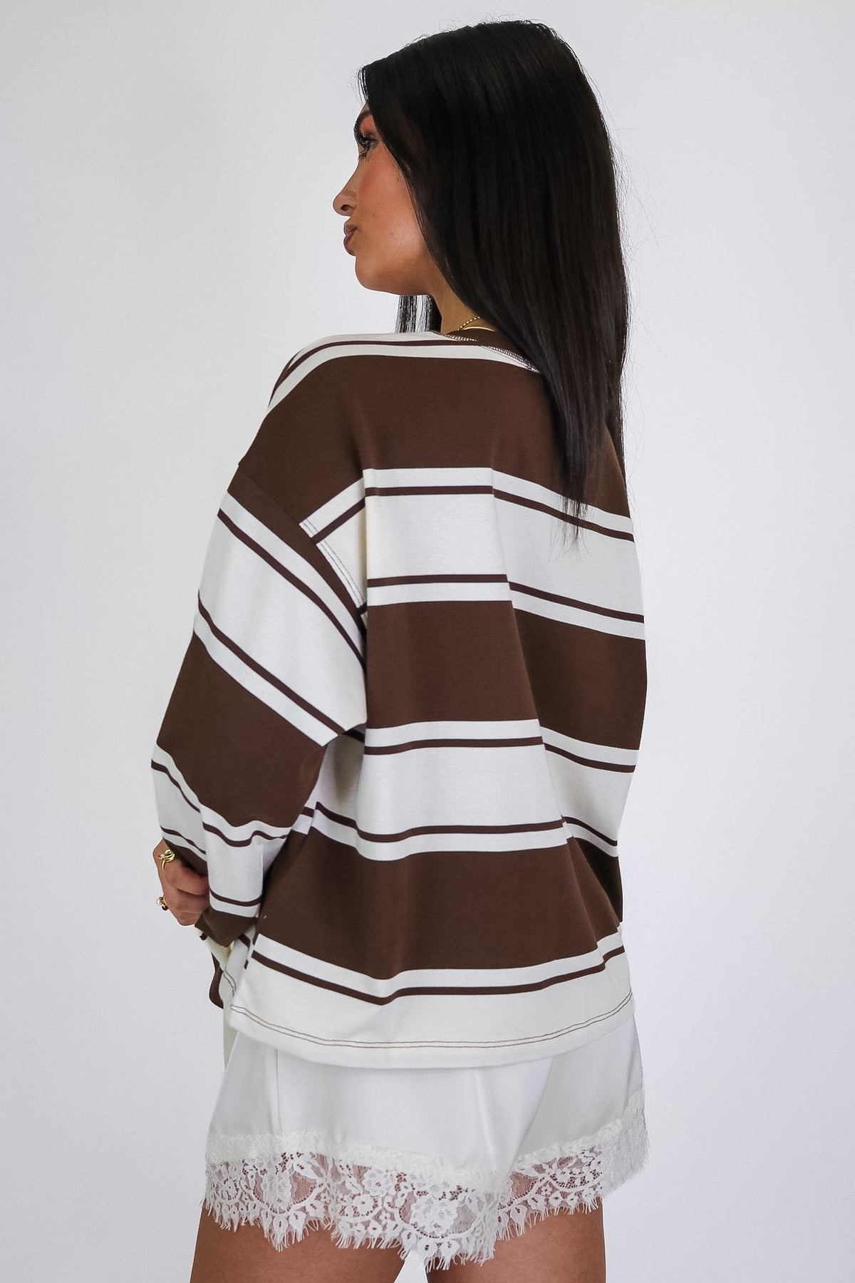 Signal Stripe Crew Pullover