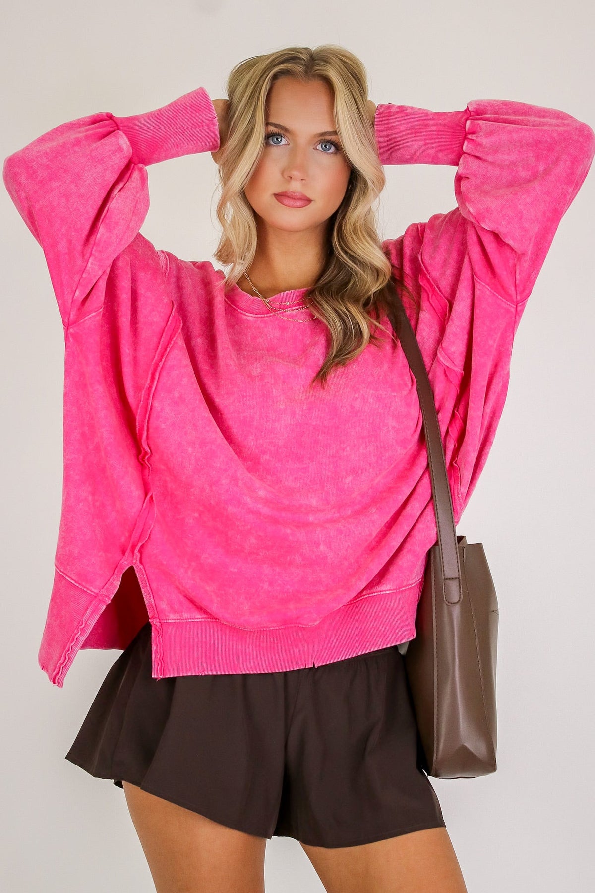 August Glow Acid Wash Pullover