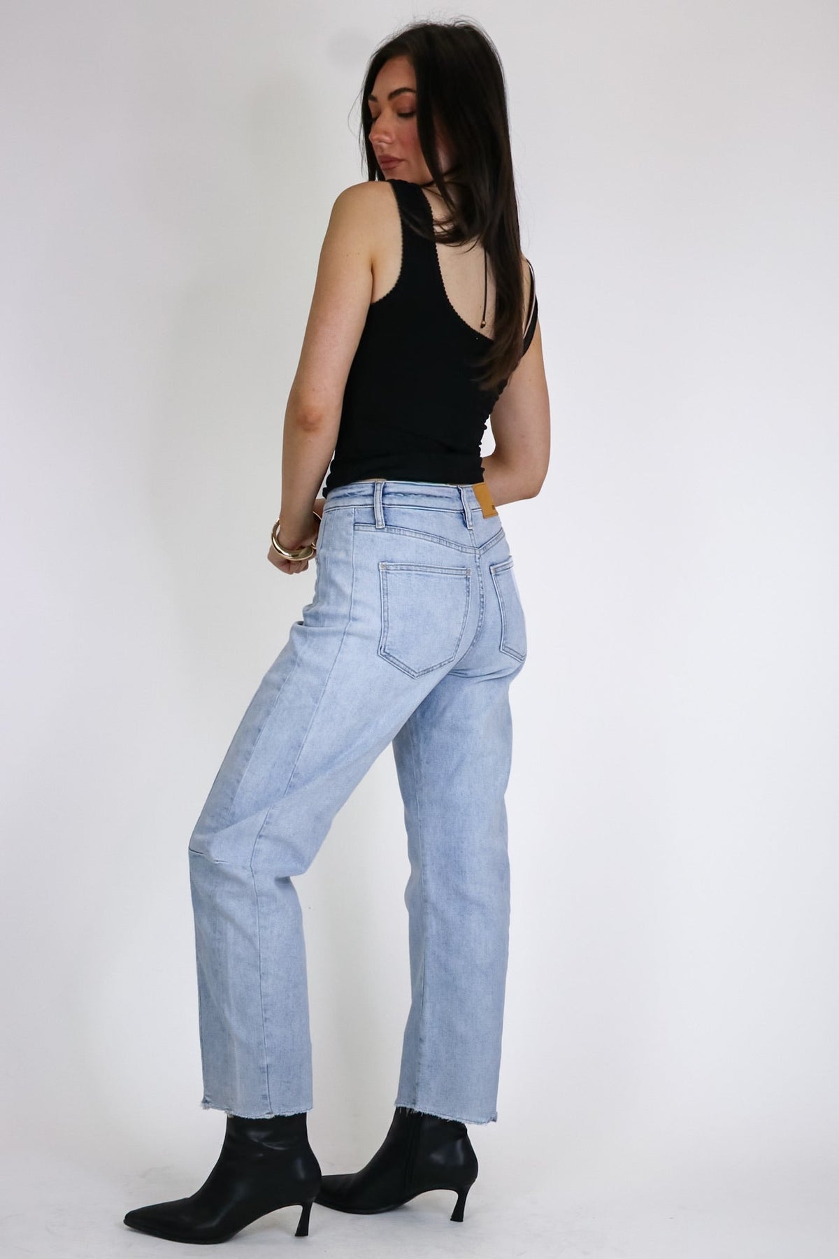 Indigo Arc Barrel Leg Jeans