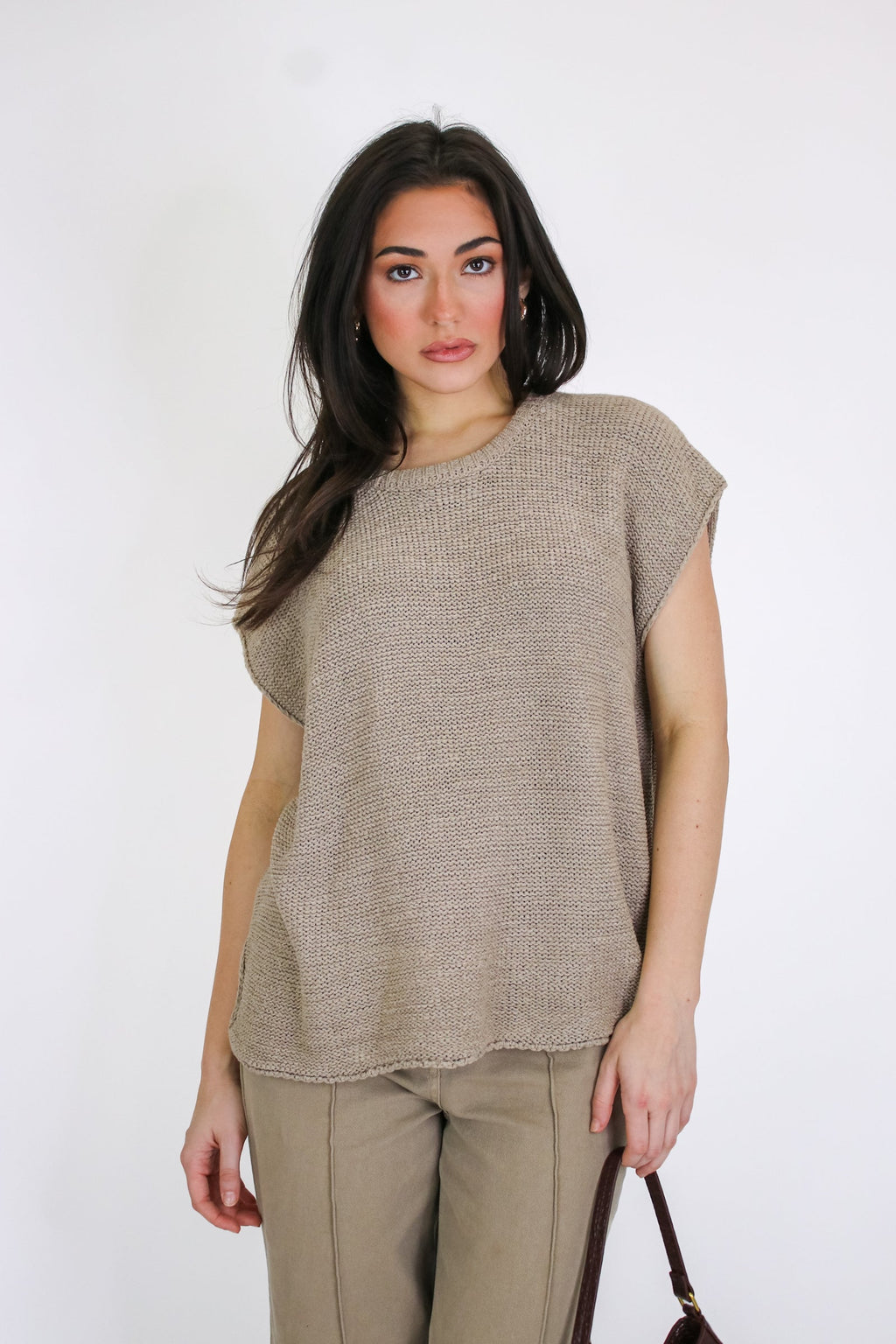 Luxe Appeal Relaxed Crew Neck Knit Top