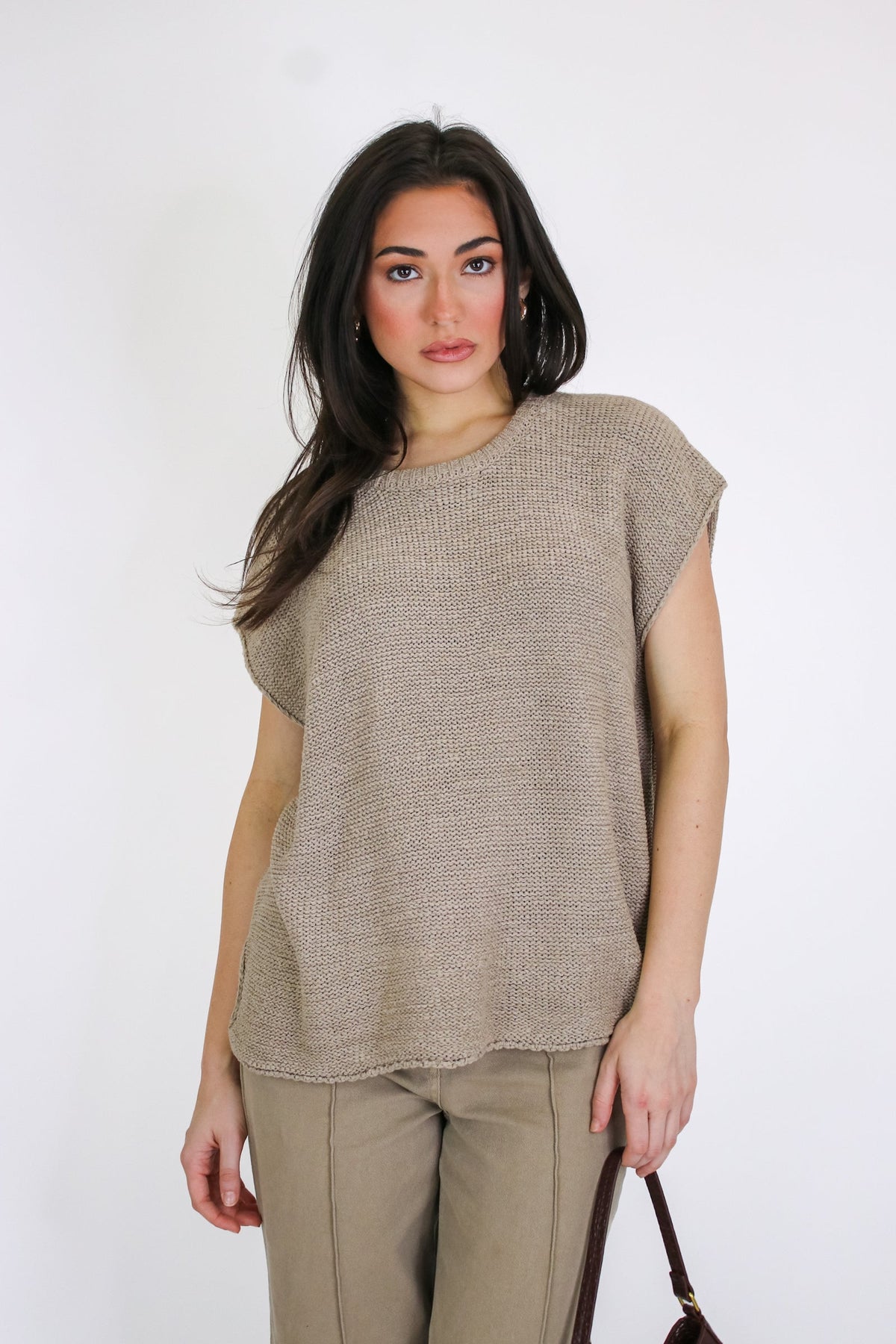Luxe Appeal Relaxed Crew Neck Knit Top