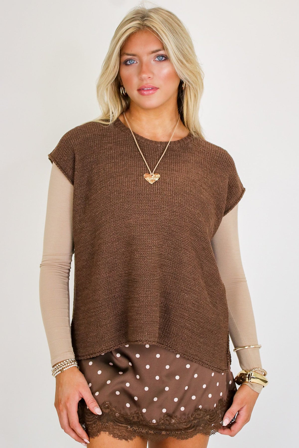 Luxe Appeal Relaxed Crew Neck Knit Top