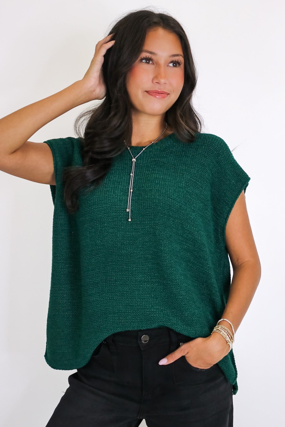 Luxe Appeal Relaxed Crew Neck Knit Top