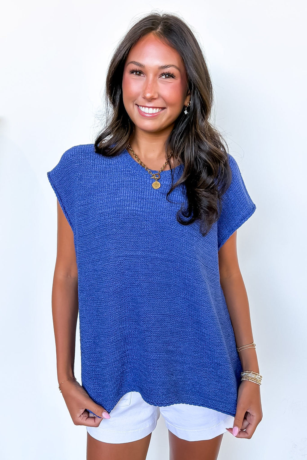 Luxe Appeal Relaxed Crew Neck Knit Top