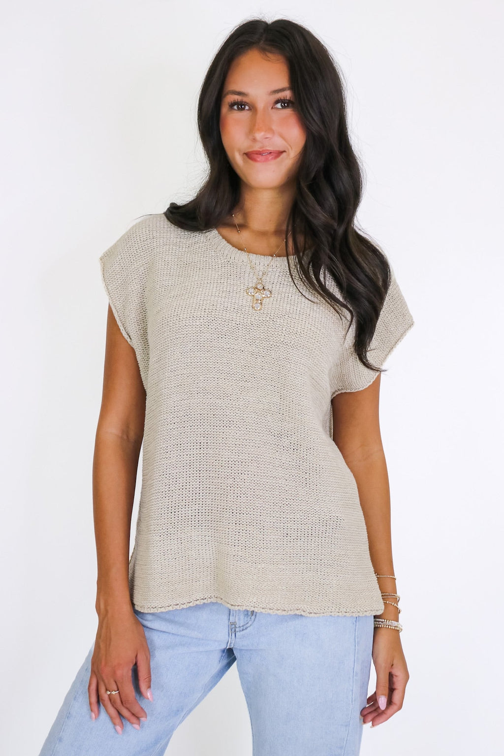 Luxe Appeal Relaxed Crew Neck Knit Top