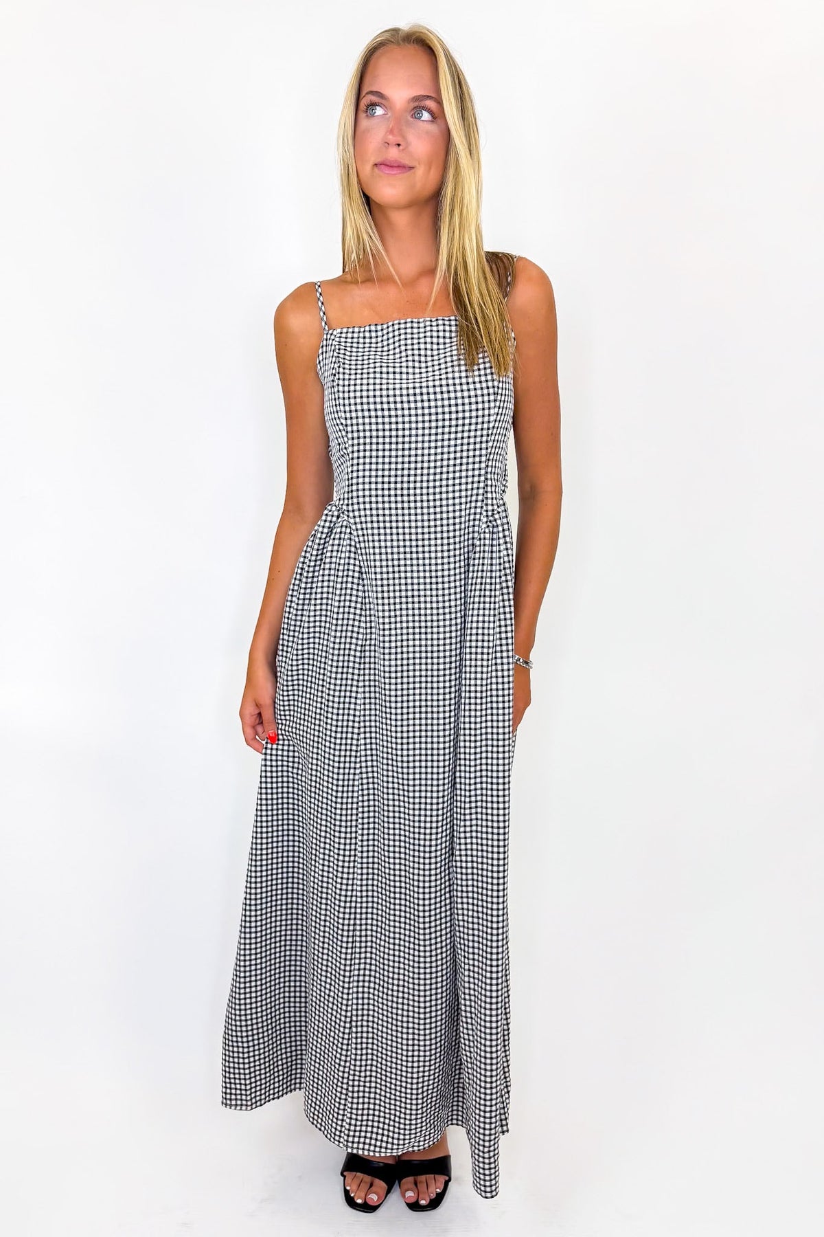 Sweet Check Gingham Maxi Dress