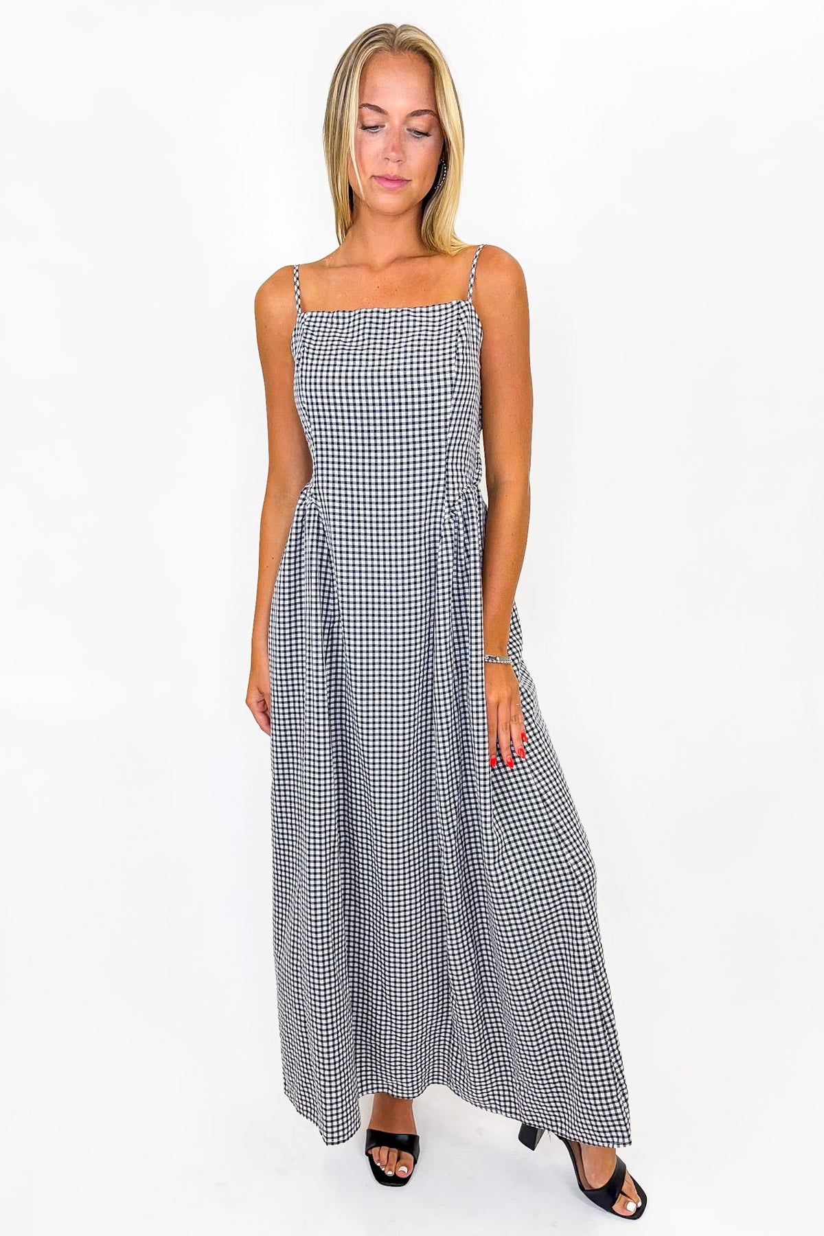 Sweet Check Gingham Maxi Dress