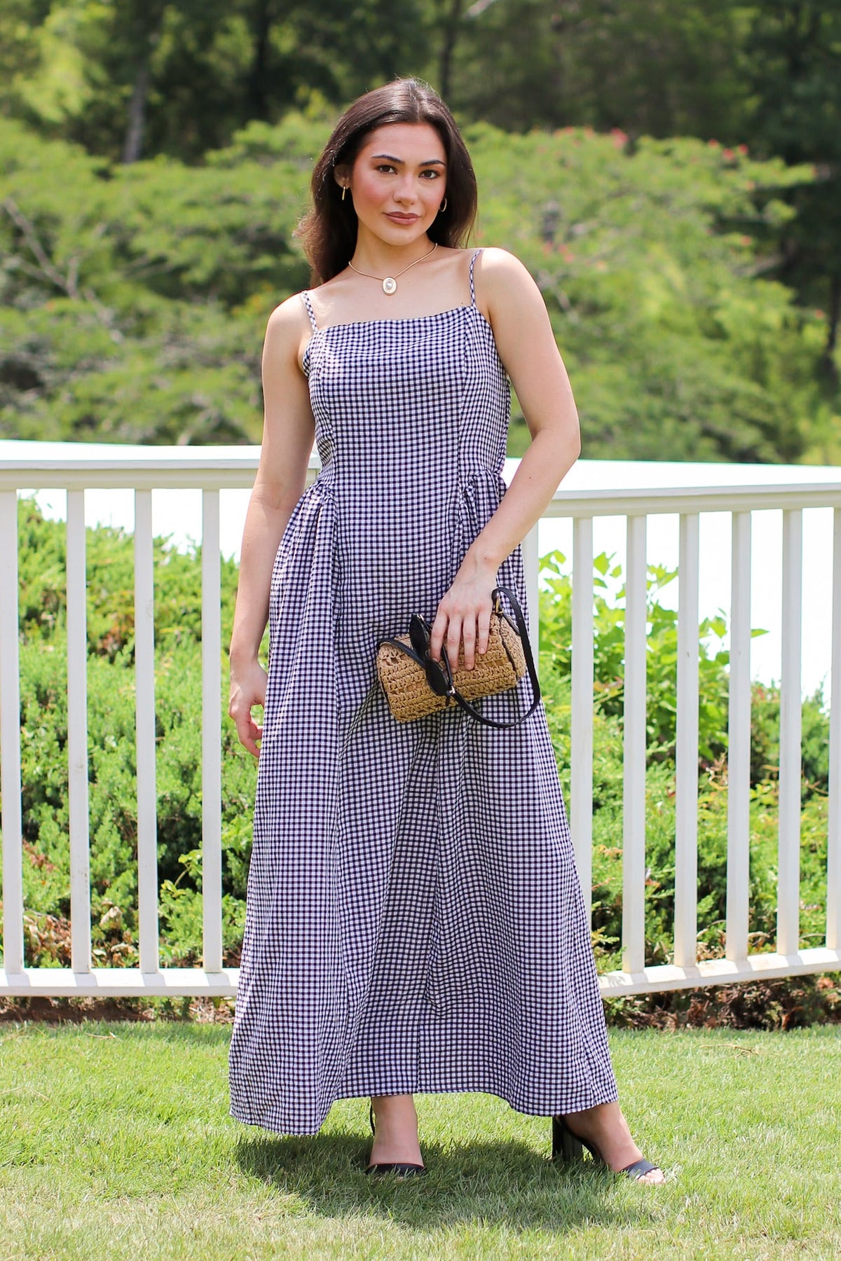 Sweet Check Gingham Maxi Dress