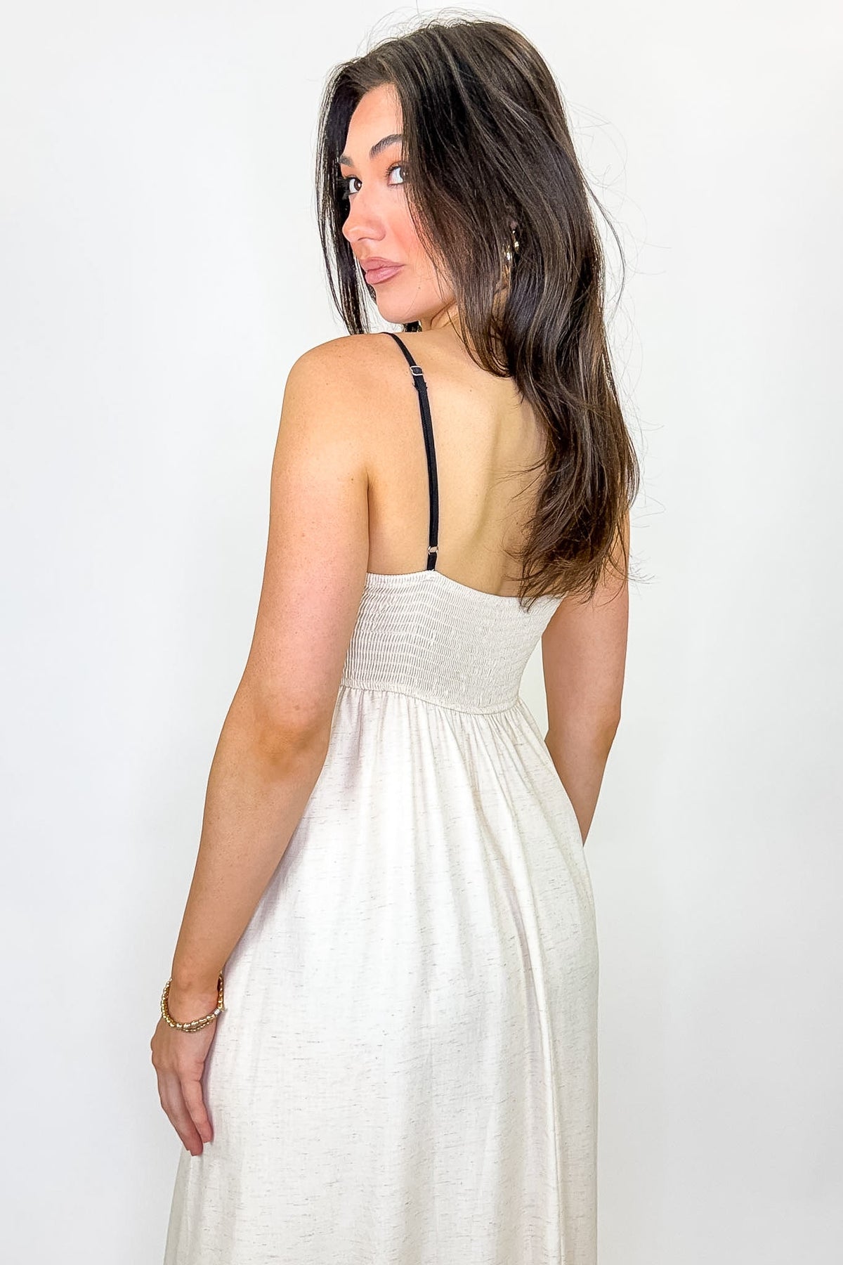 The Contrast Charm Empire Waist Maxi Dress