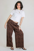 The Luxe Prowl Animal Print Pleated Pants