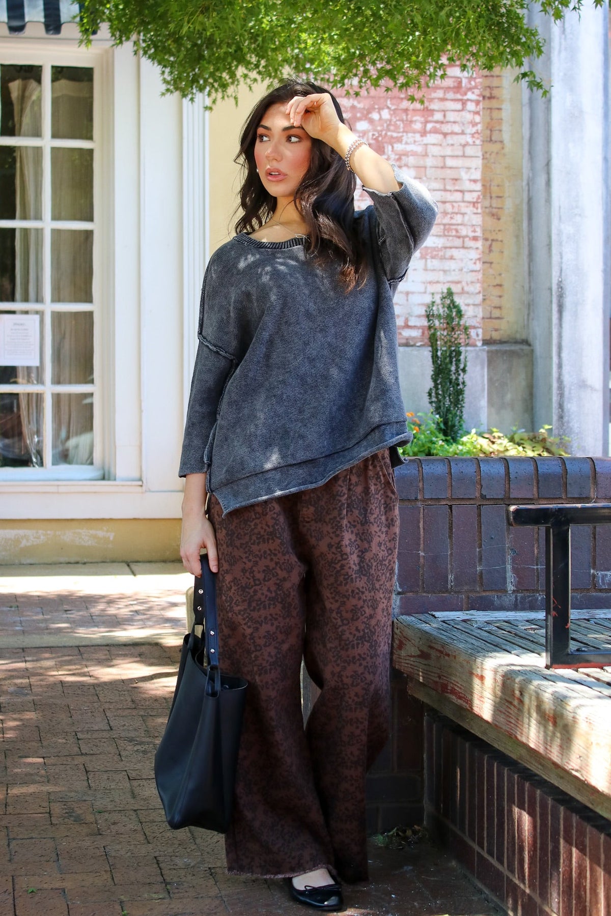 The Luxe Prowl Animal Print Pleated Pants