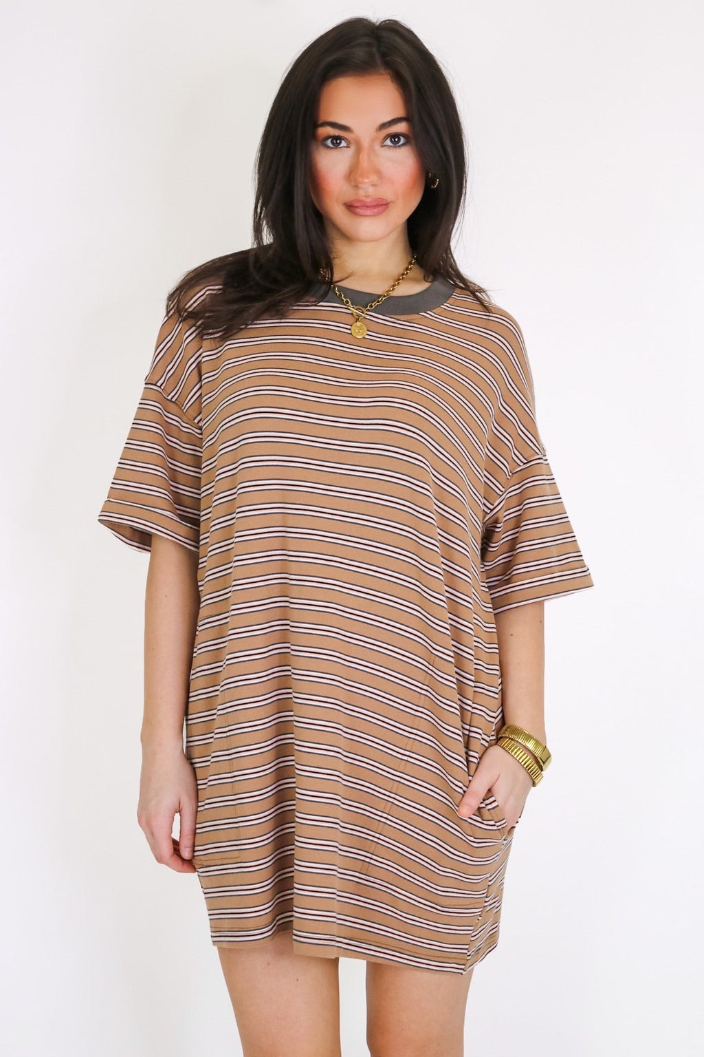 The Unplugged Striped T-Shirt Dress