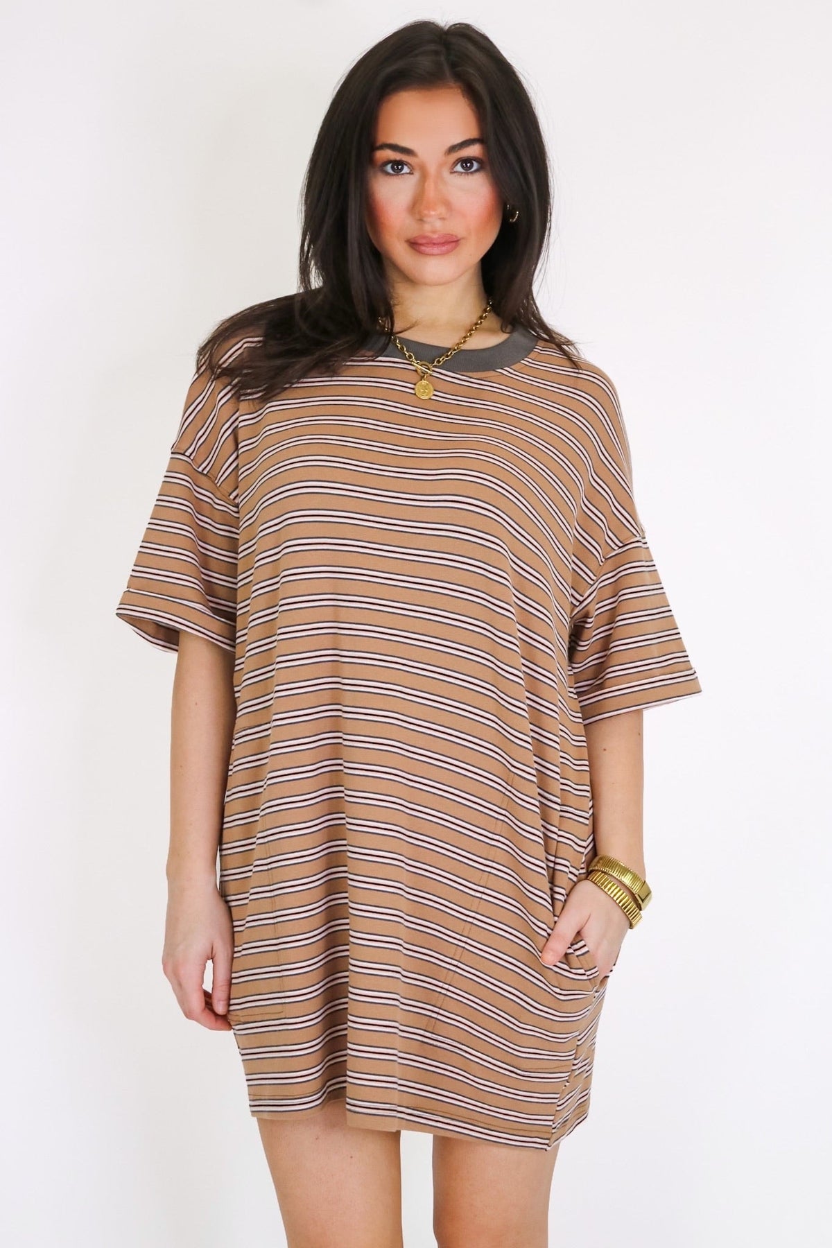 The Unplugged Striped T-Shirt Dress